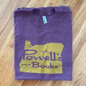 Powell’s Books XL Short sleeve T-shirt Maroon American Apparel Oregon Portland